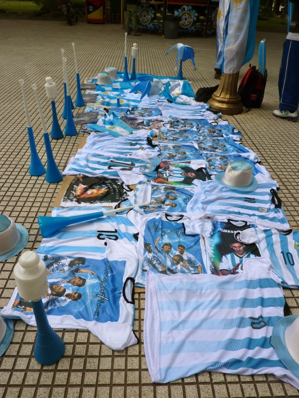 You can buy Argentina paraphernalia on most streets these days.
